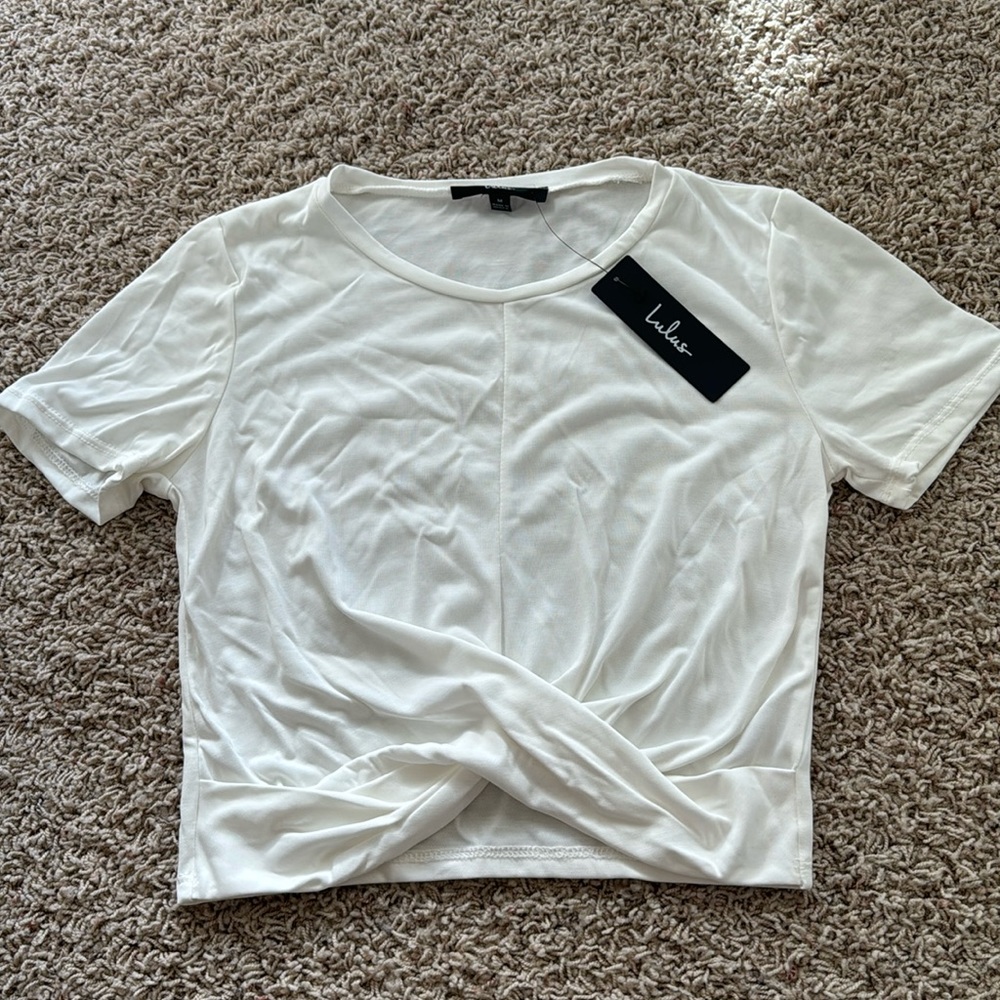 White crop top